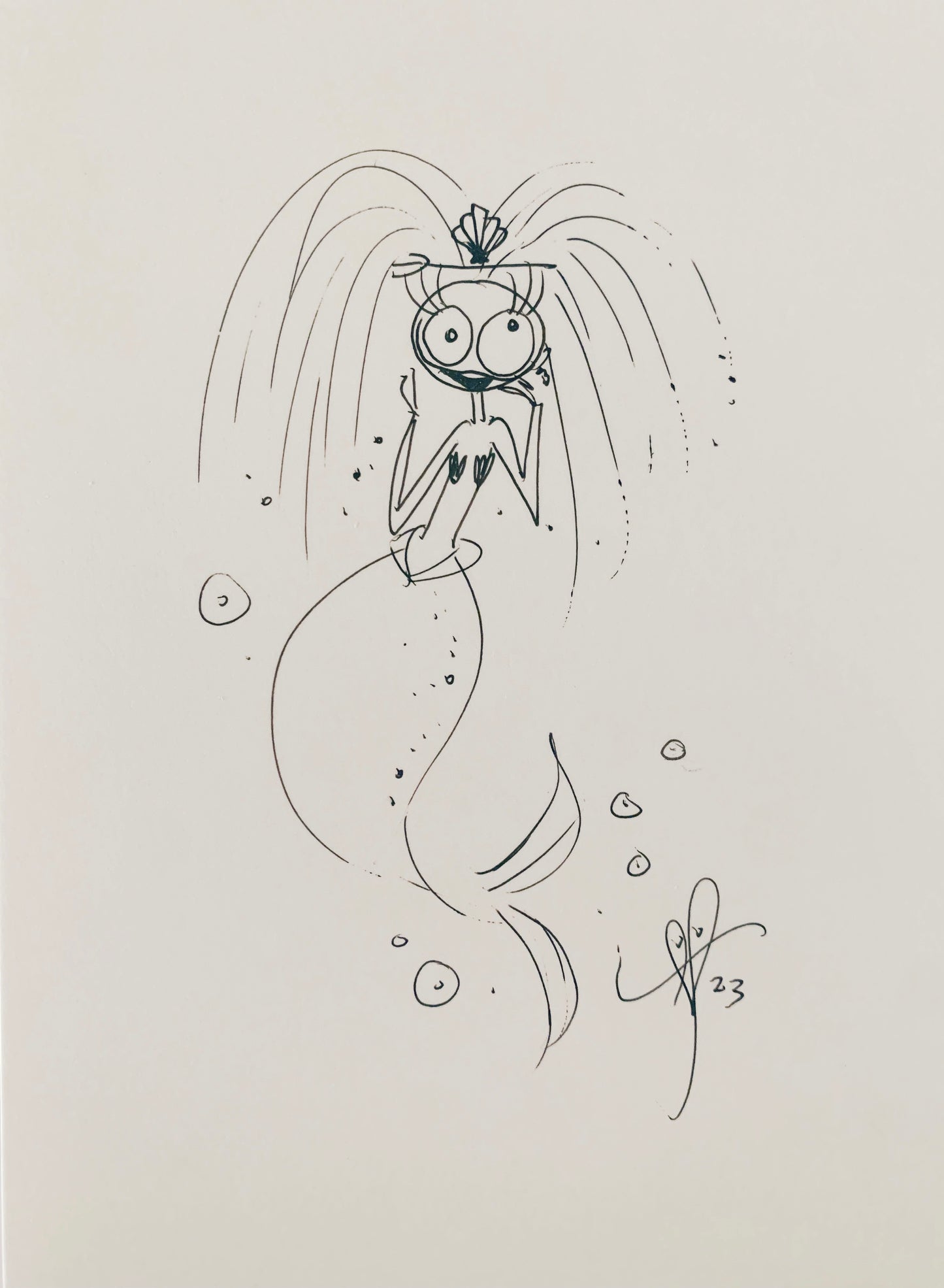 Mermie pen sketch #1