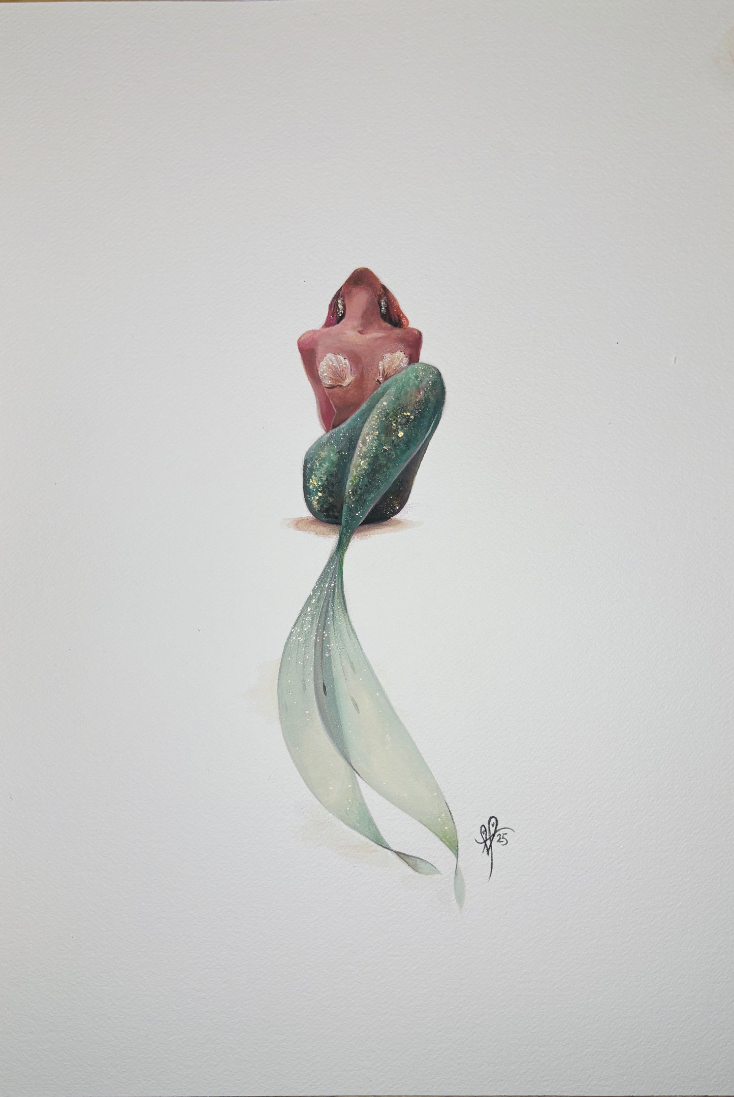 Recline mermaid fine art print