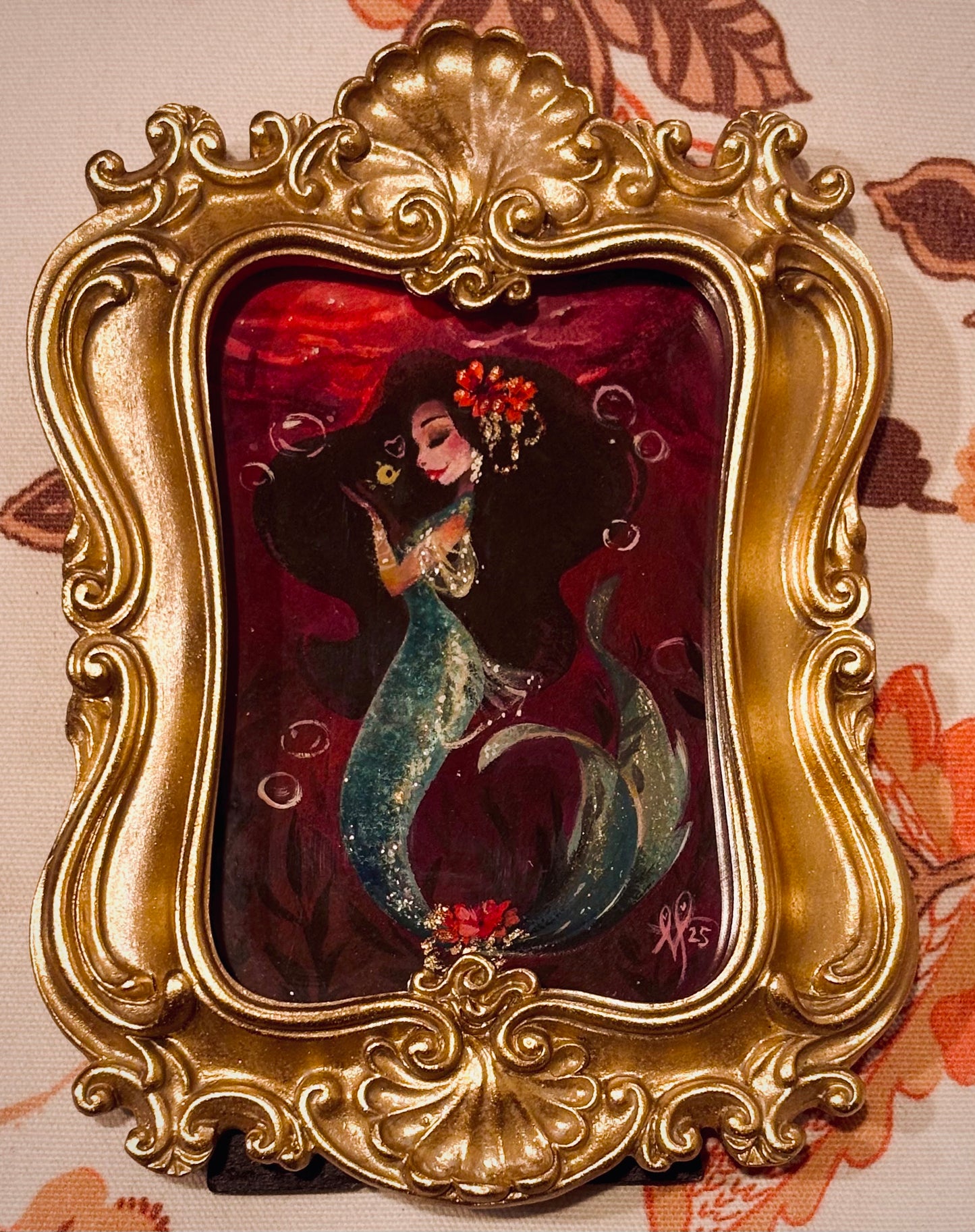 LNY 2025 mini mermie gouache painting