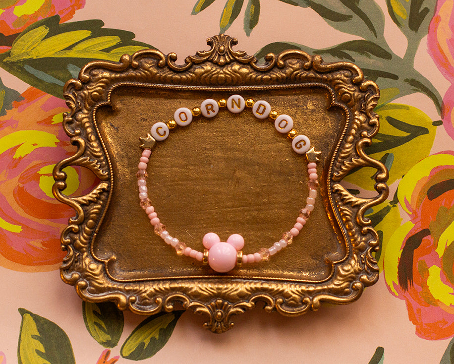 Corn Dog beaded bracelet