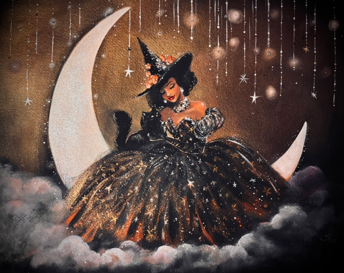 Marigold Glamour Witch fine art print