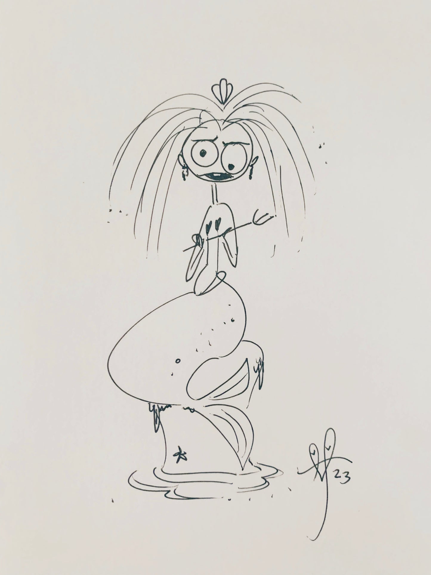 Mermie pen sketch #31