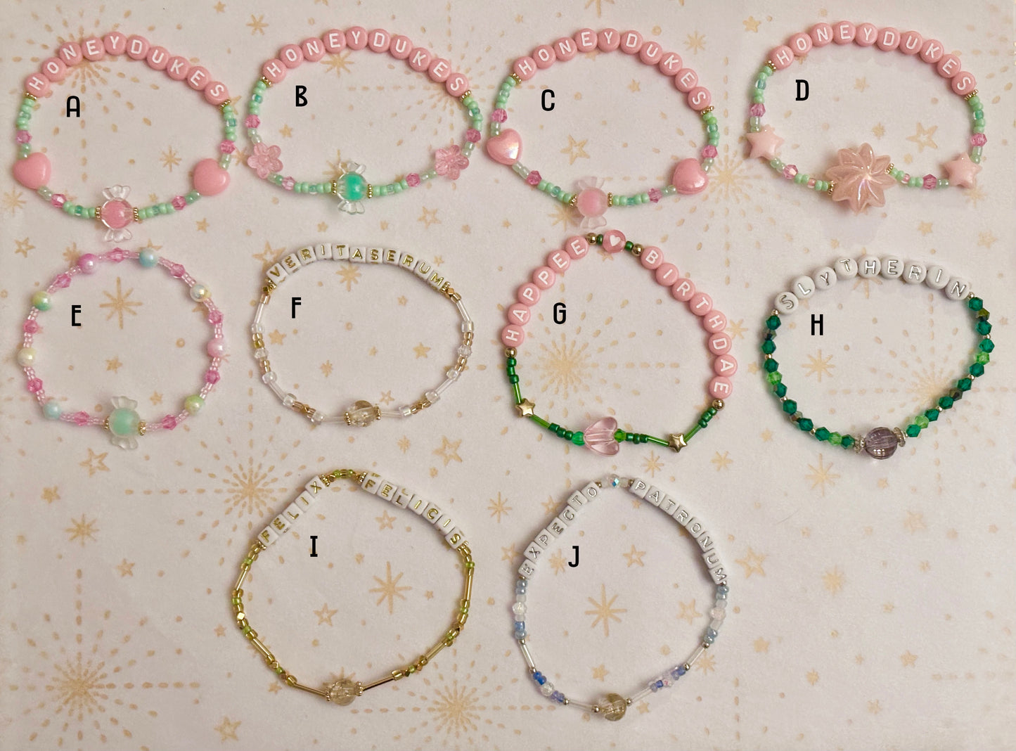 Harry Potter Beaded Bracelets