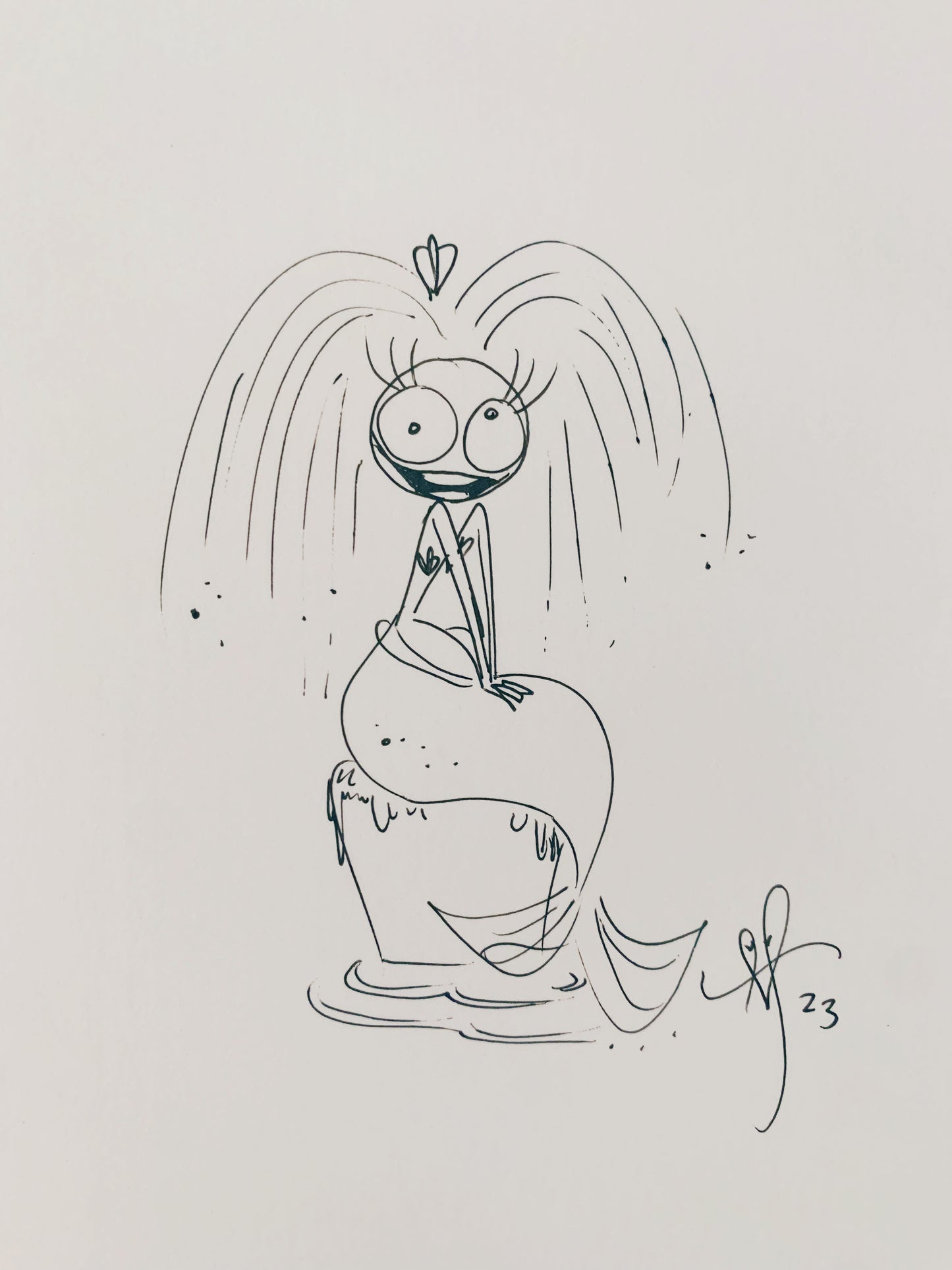 Mermie pen sketch #3
