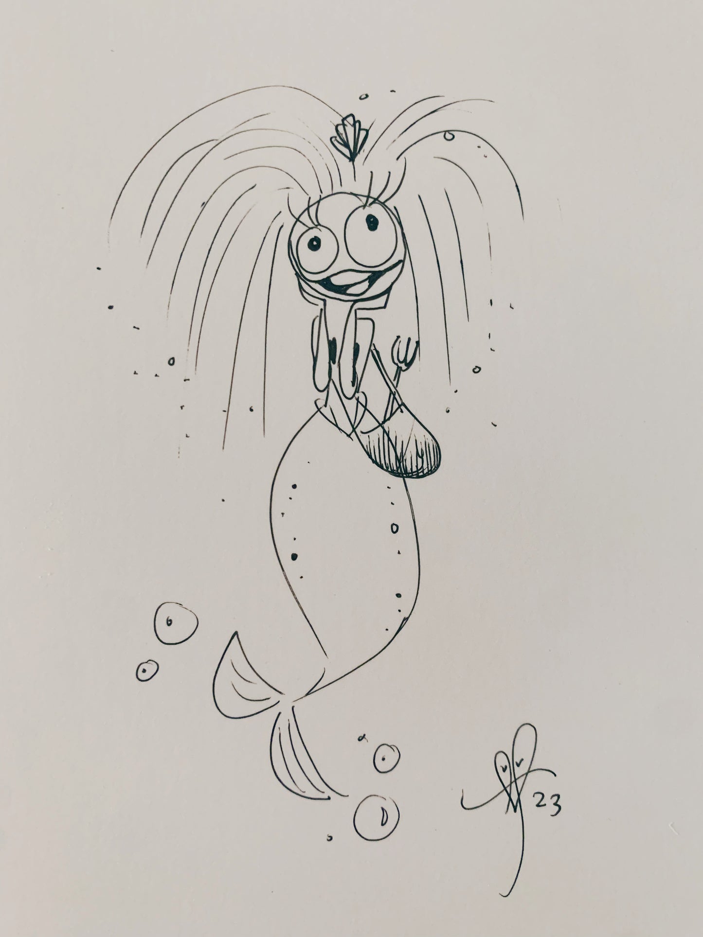 Mermie pen sketch #11
