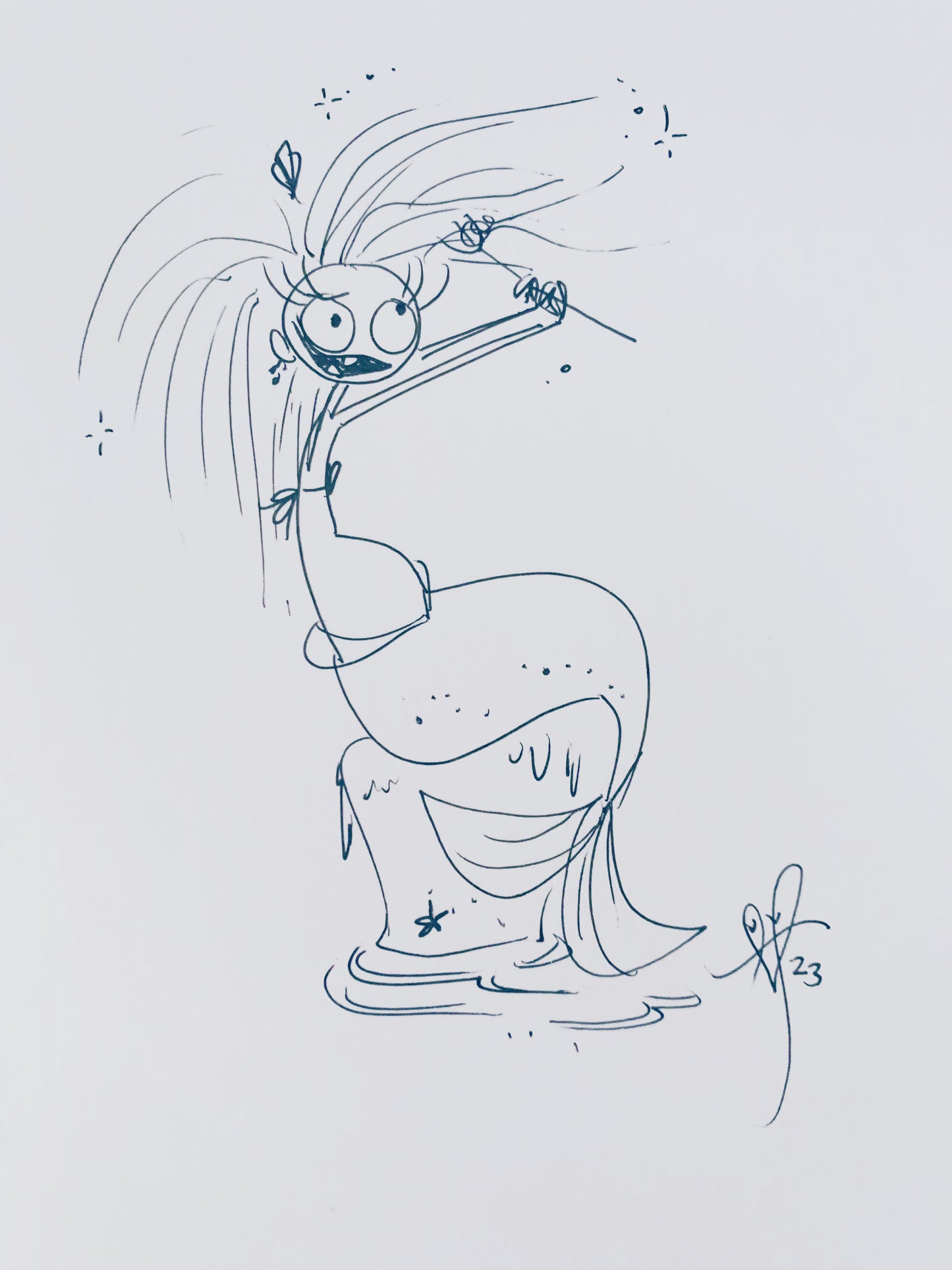 Mermie pen sketch #24