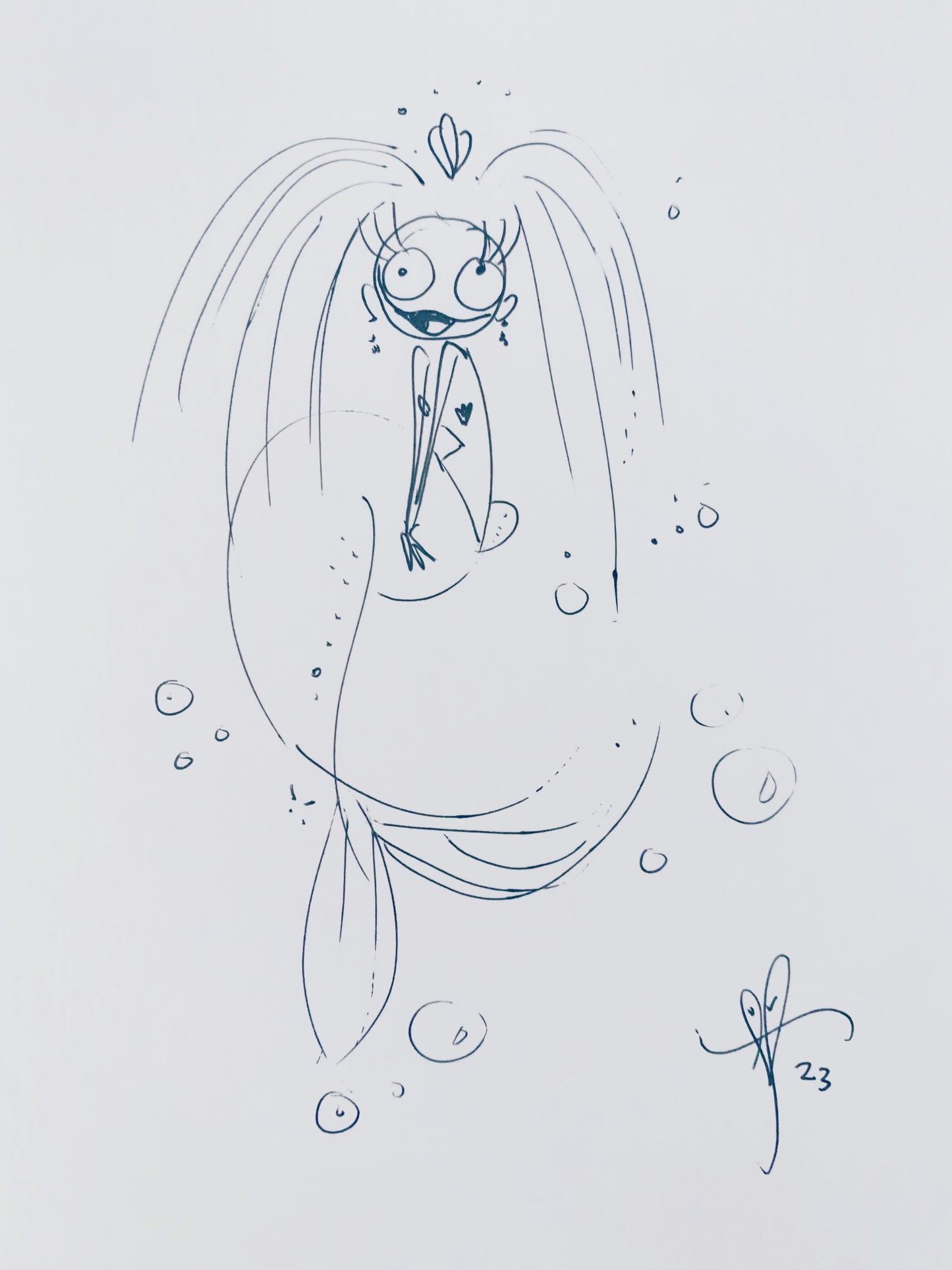 Mermie pen sketch #25