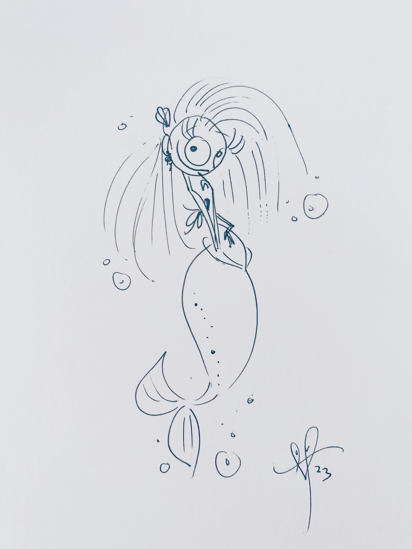 Mermie pen sketch #26
