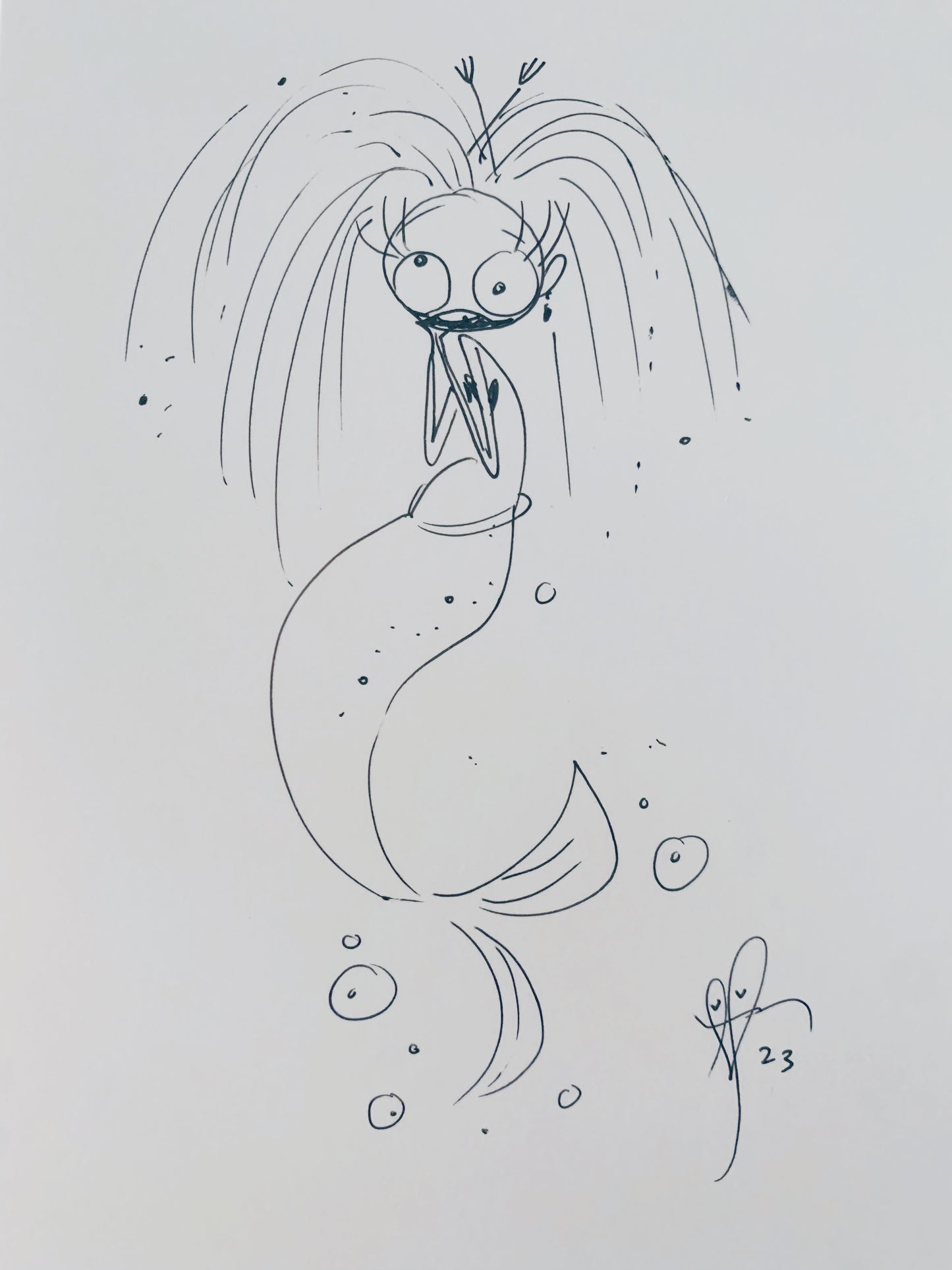 Mermie pen sketch #37