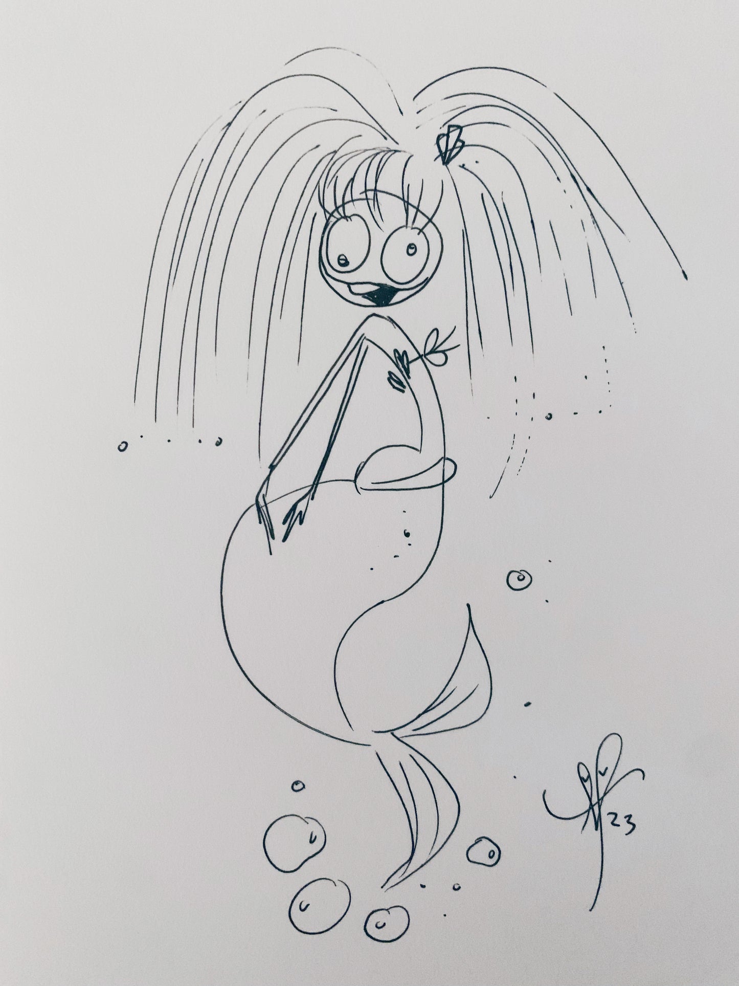 Mermie pen sketch #39