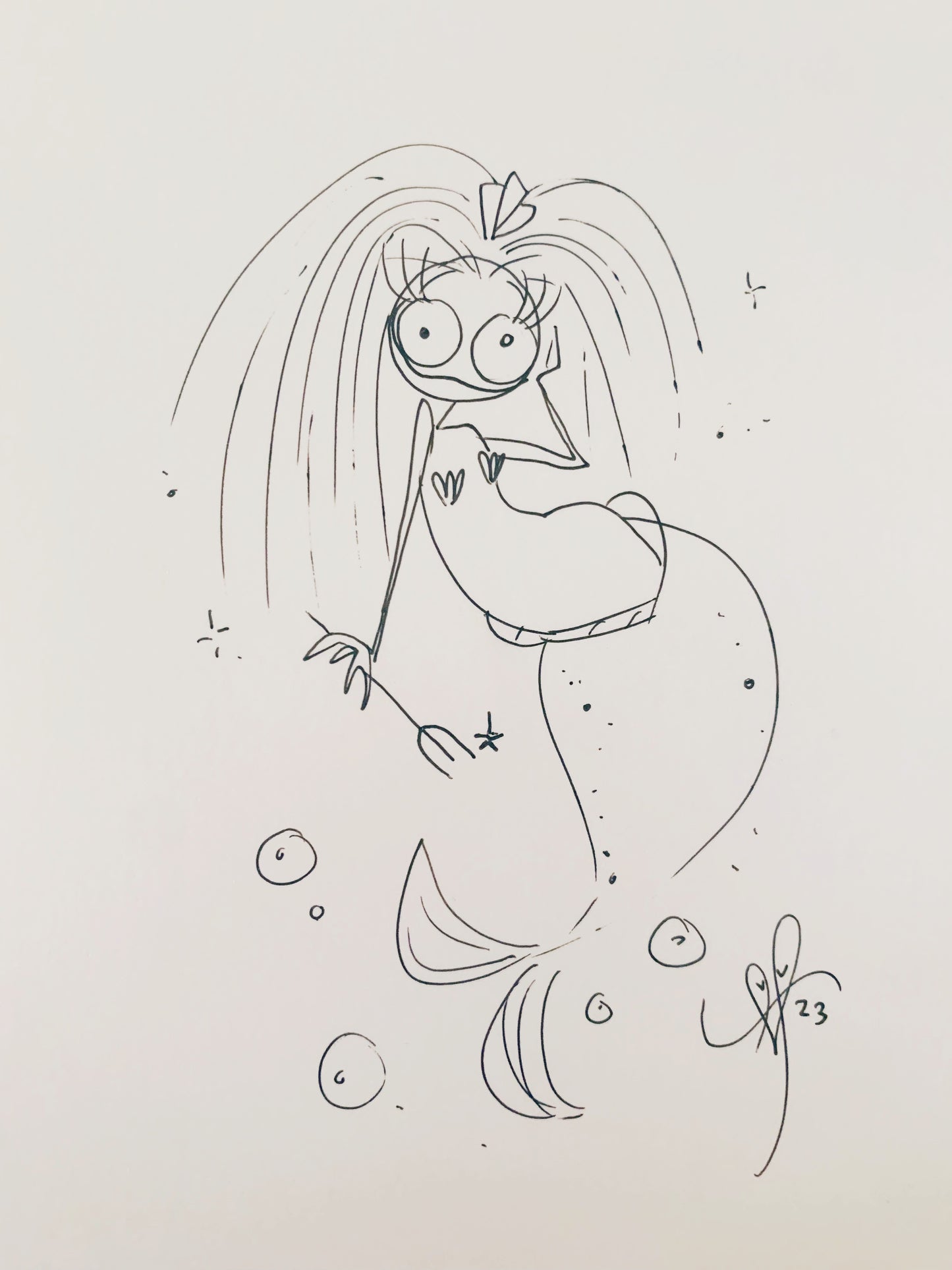 Mermie pen sketch #41