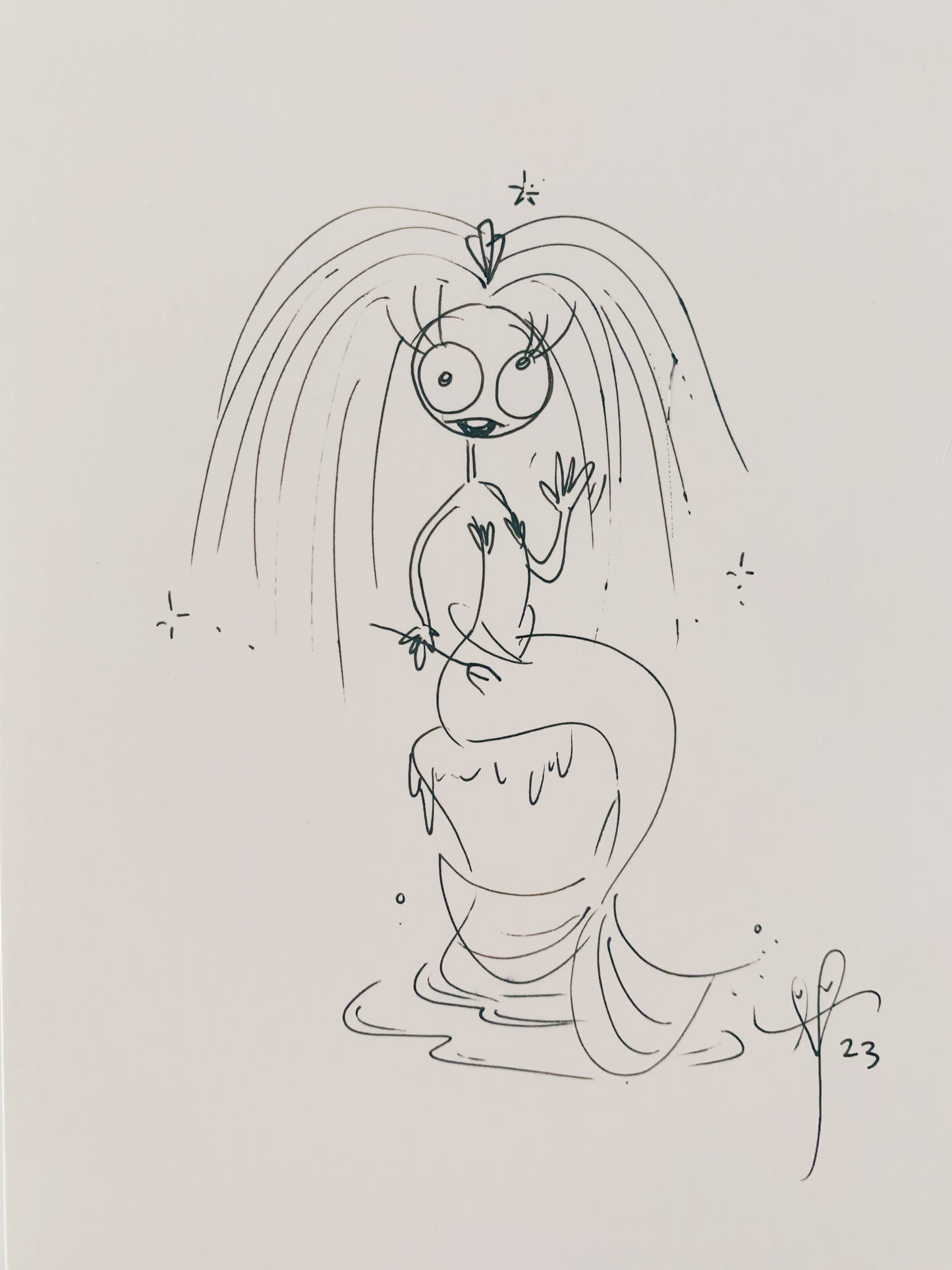 Mermie pen sketch #43