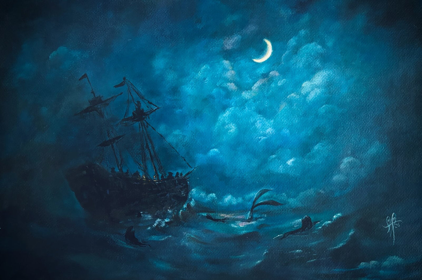 MerMay 2026 "Sea Shanty" original gouache painting
