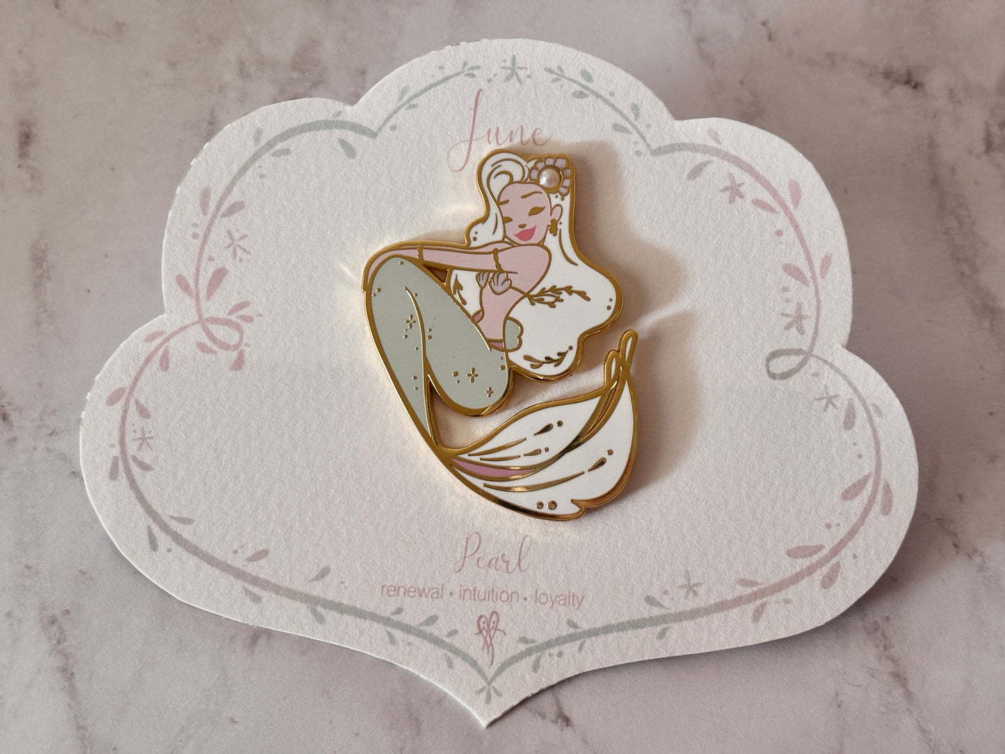 Limited Edition Pearl Enamel Pin
