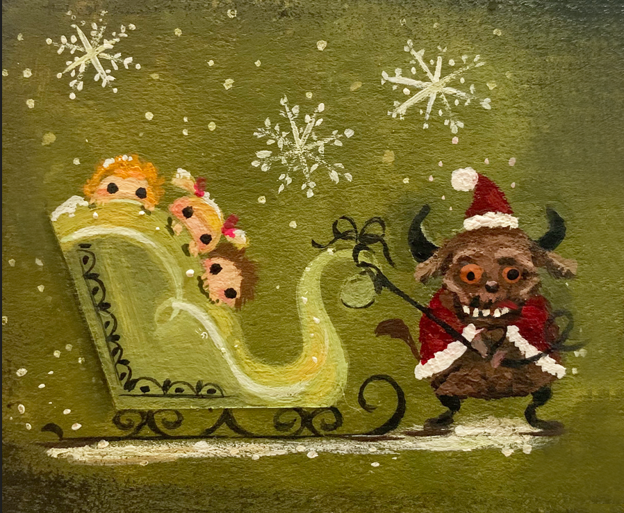 Limited Edition Krampus mini art print
