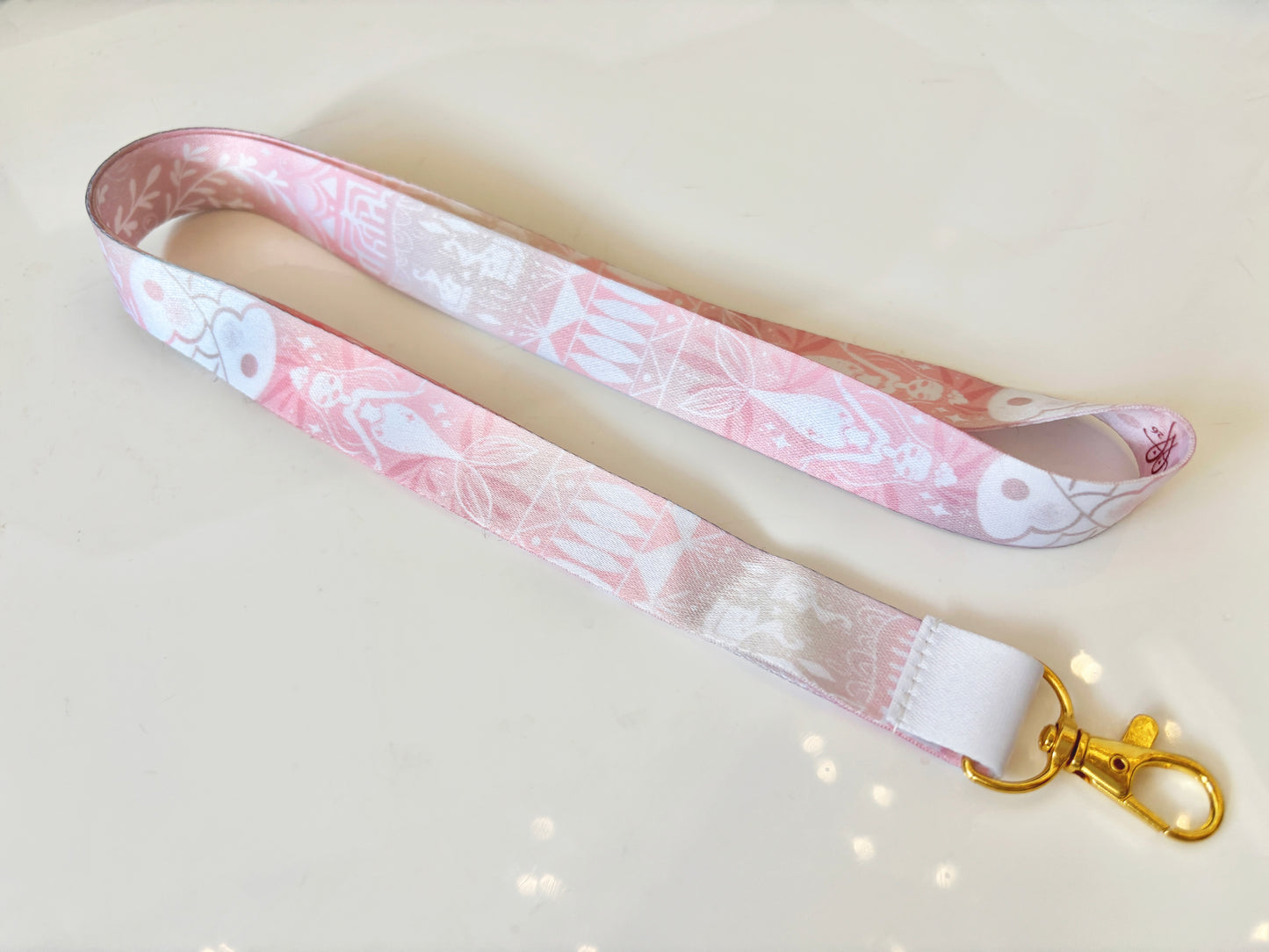 Blush mermaid lanyard