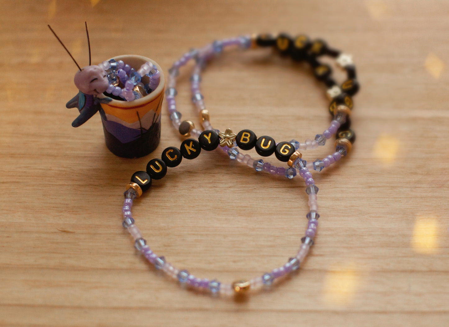 Lucky Bug beaded bracelet