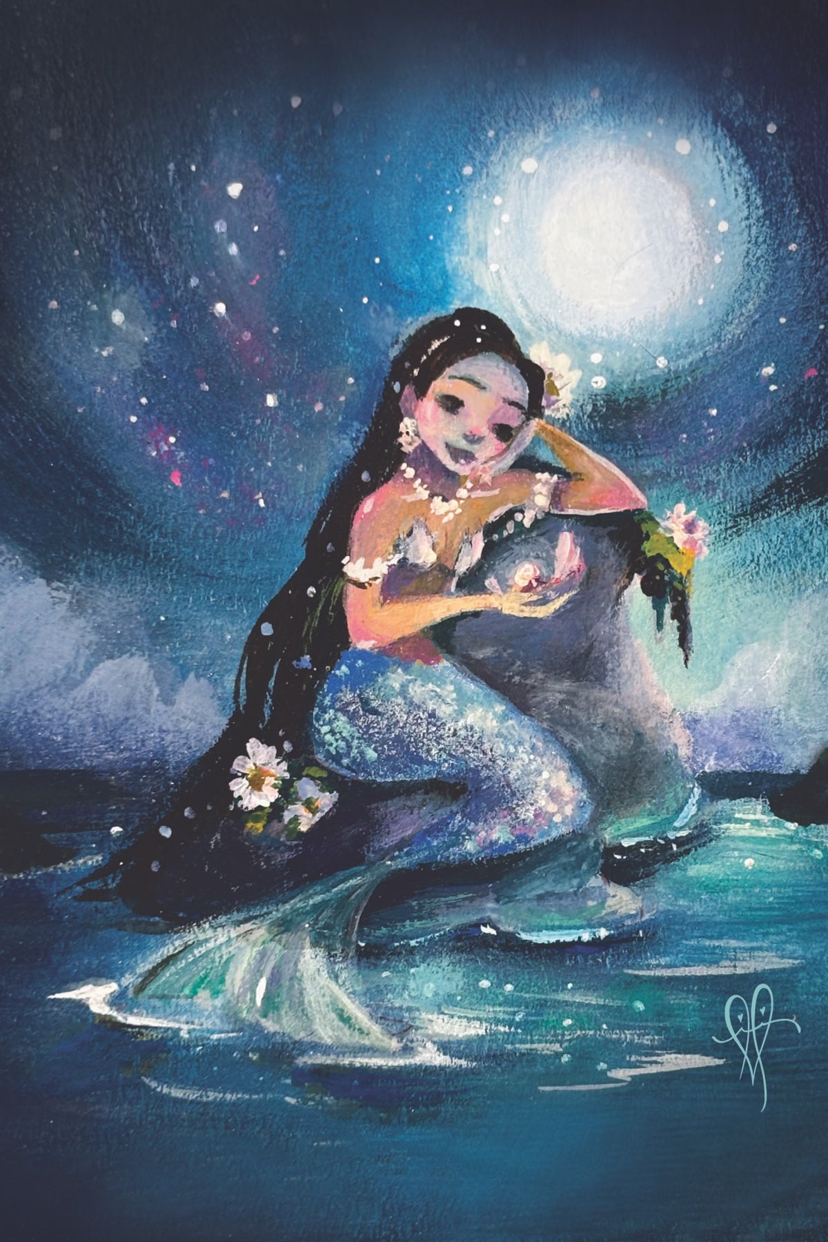 MerMay Moonlight Mermaid fine art print
