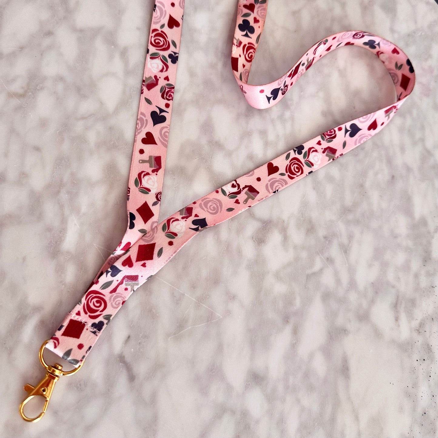 Wonderland Lanyard Painting the Roses (pink)