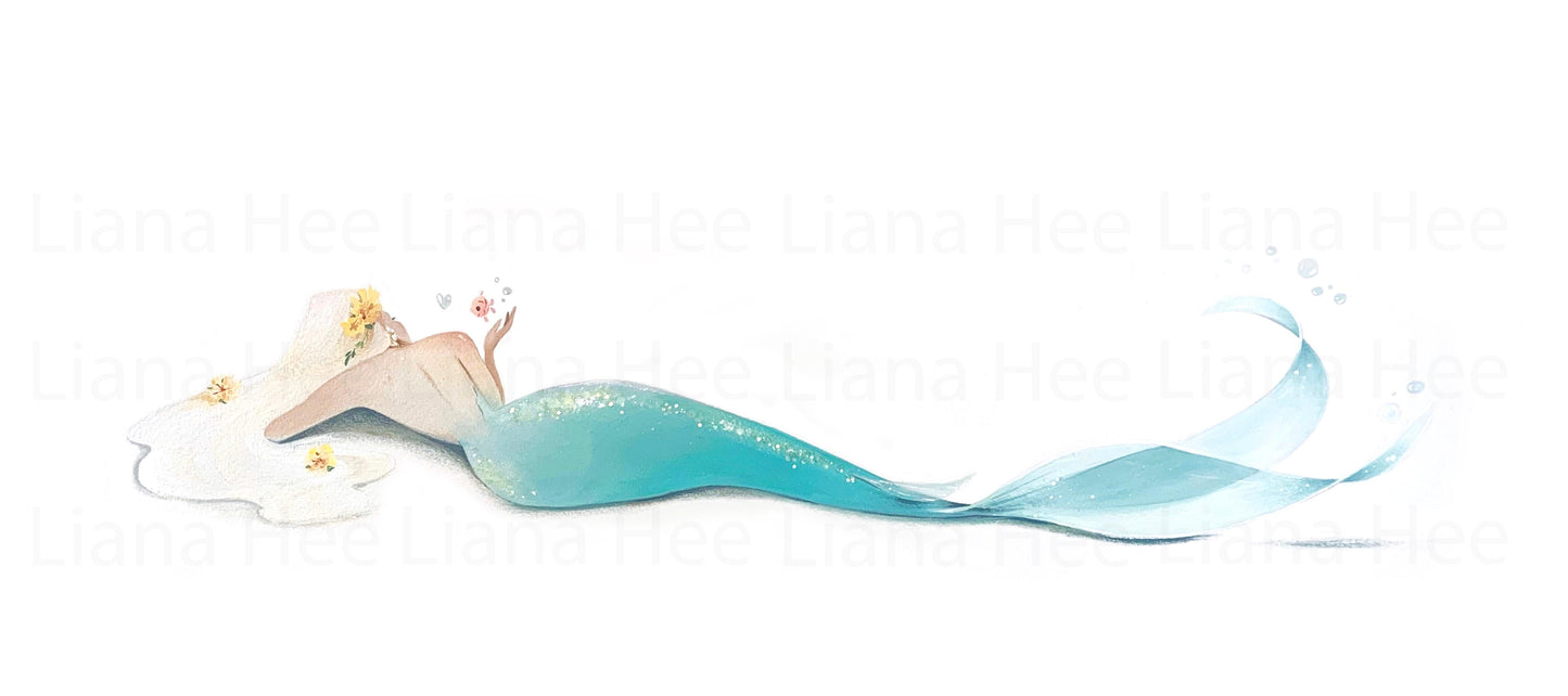 Tahiti mermaid fine art print