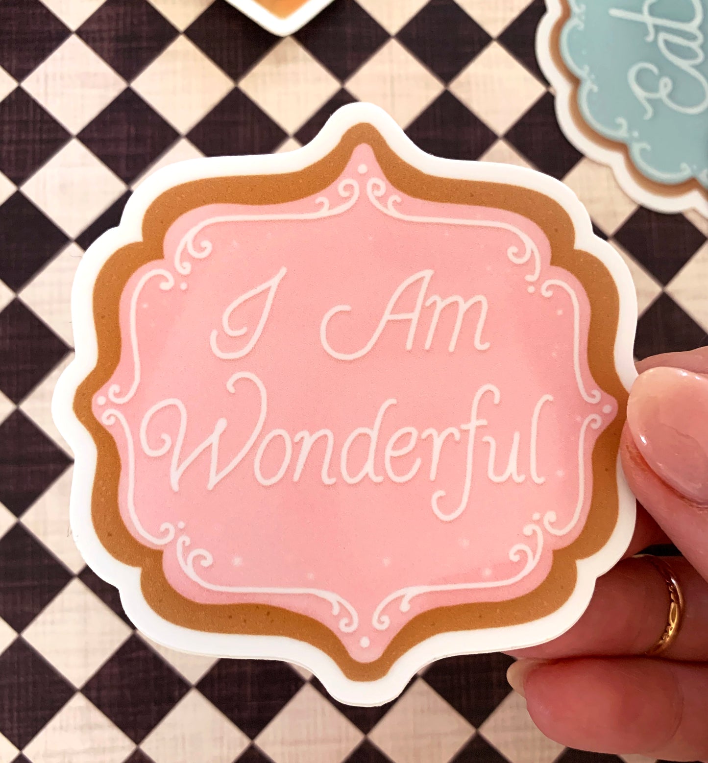 I Am Wonderful Cookie vinyl sticker