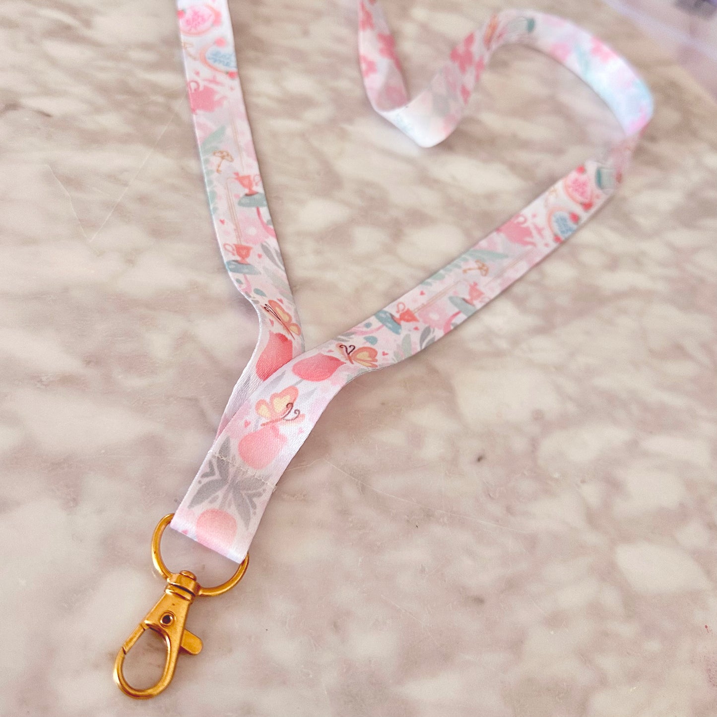 Wonderland Lanyard Bread and Butterflies