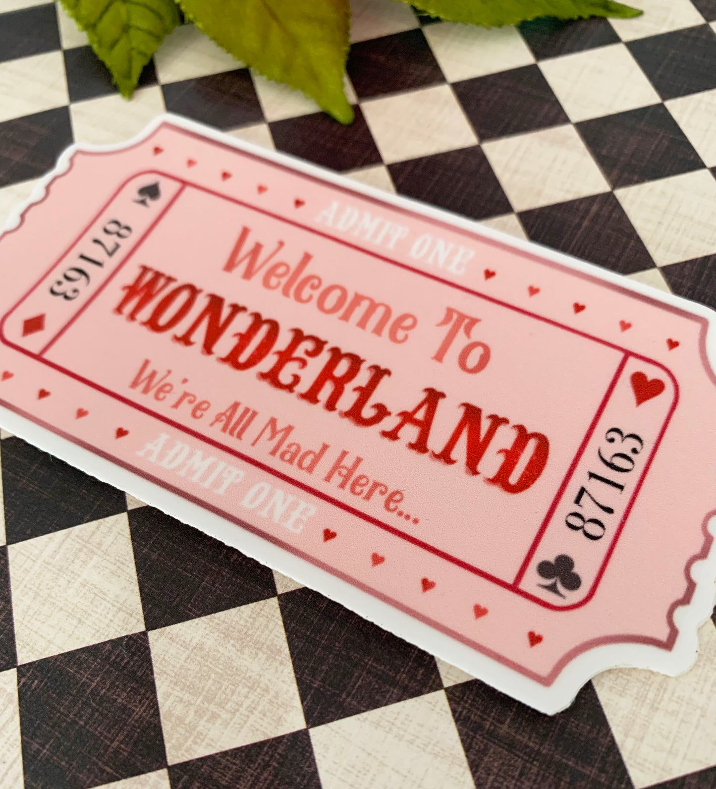 Welcome to Wonderland vinyl sticker