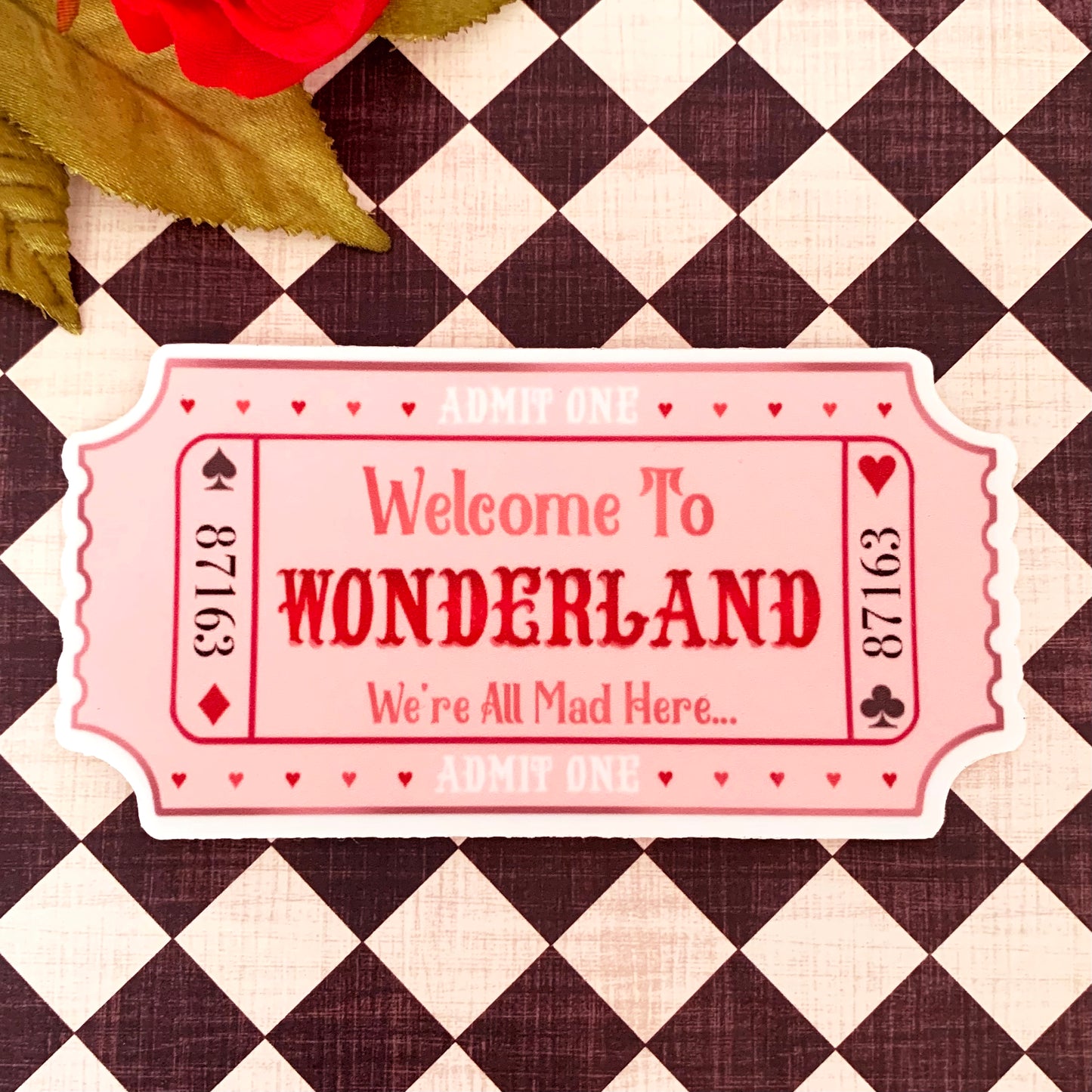 Welcome to Wonderland vinyl sticker