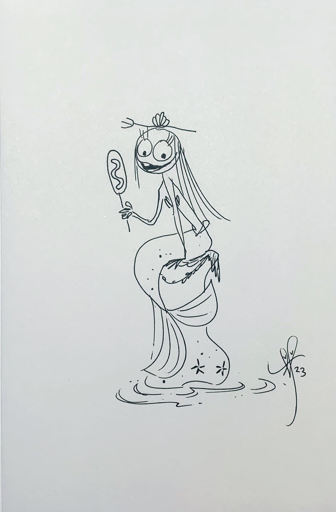 Mermie pen sketch #10