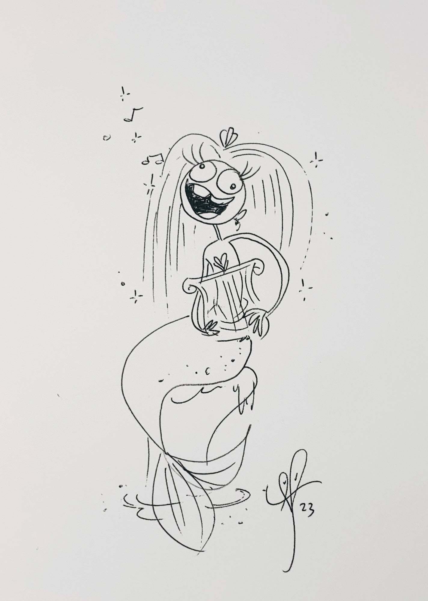 Mermie pen sketch #66