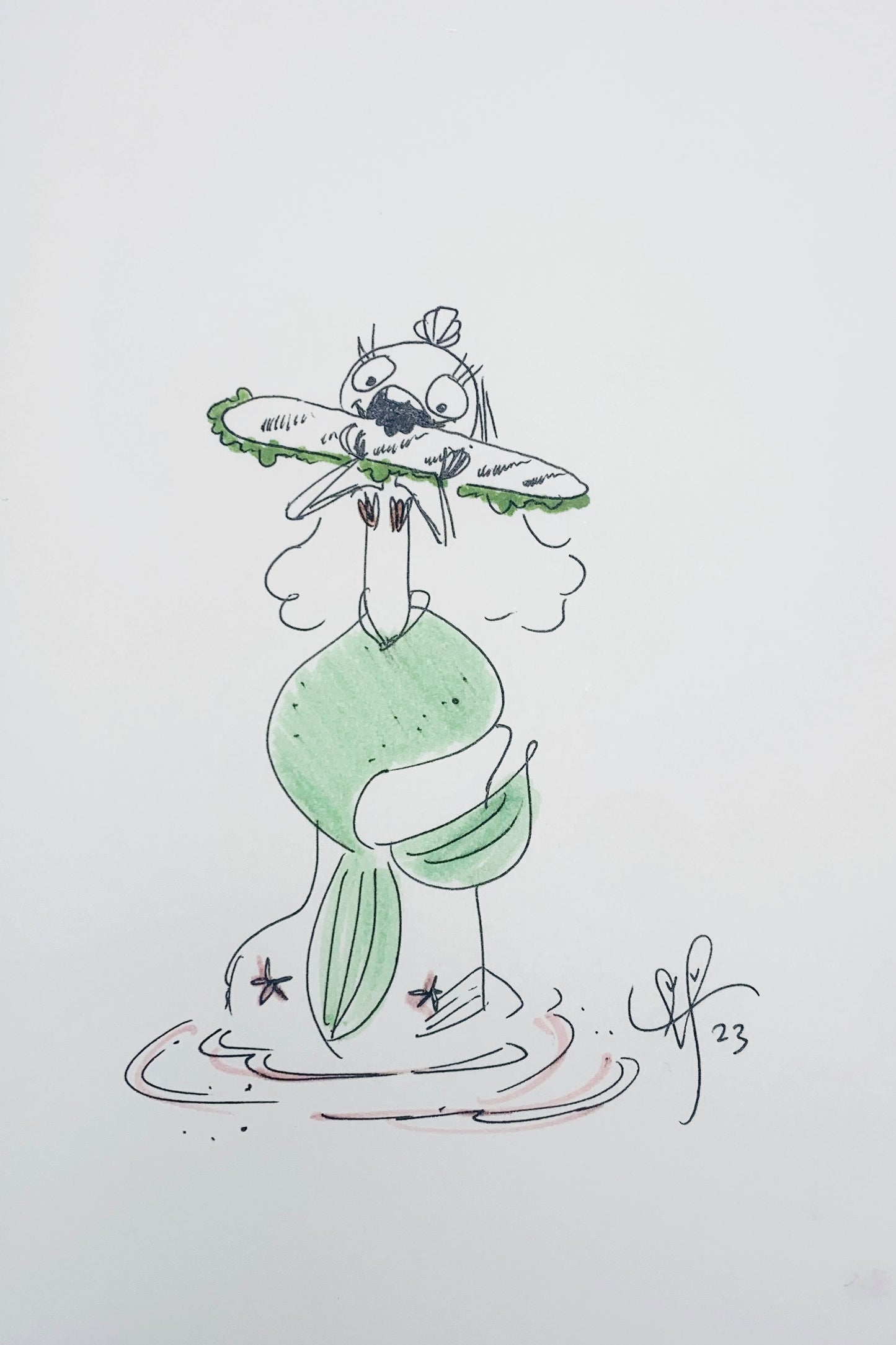 Mermie pen sketch #56