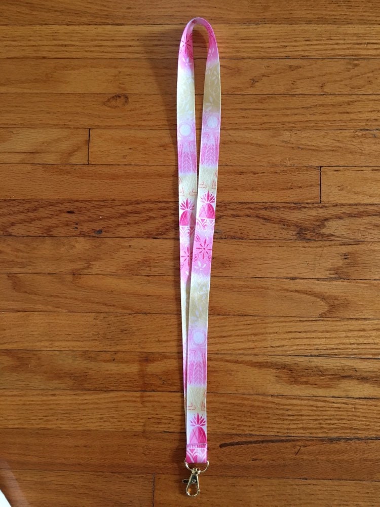 Pink and Yellow Lanyard