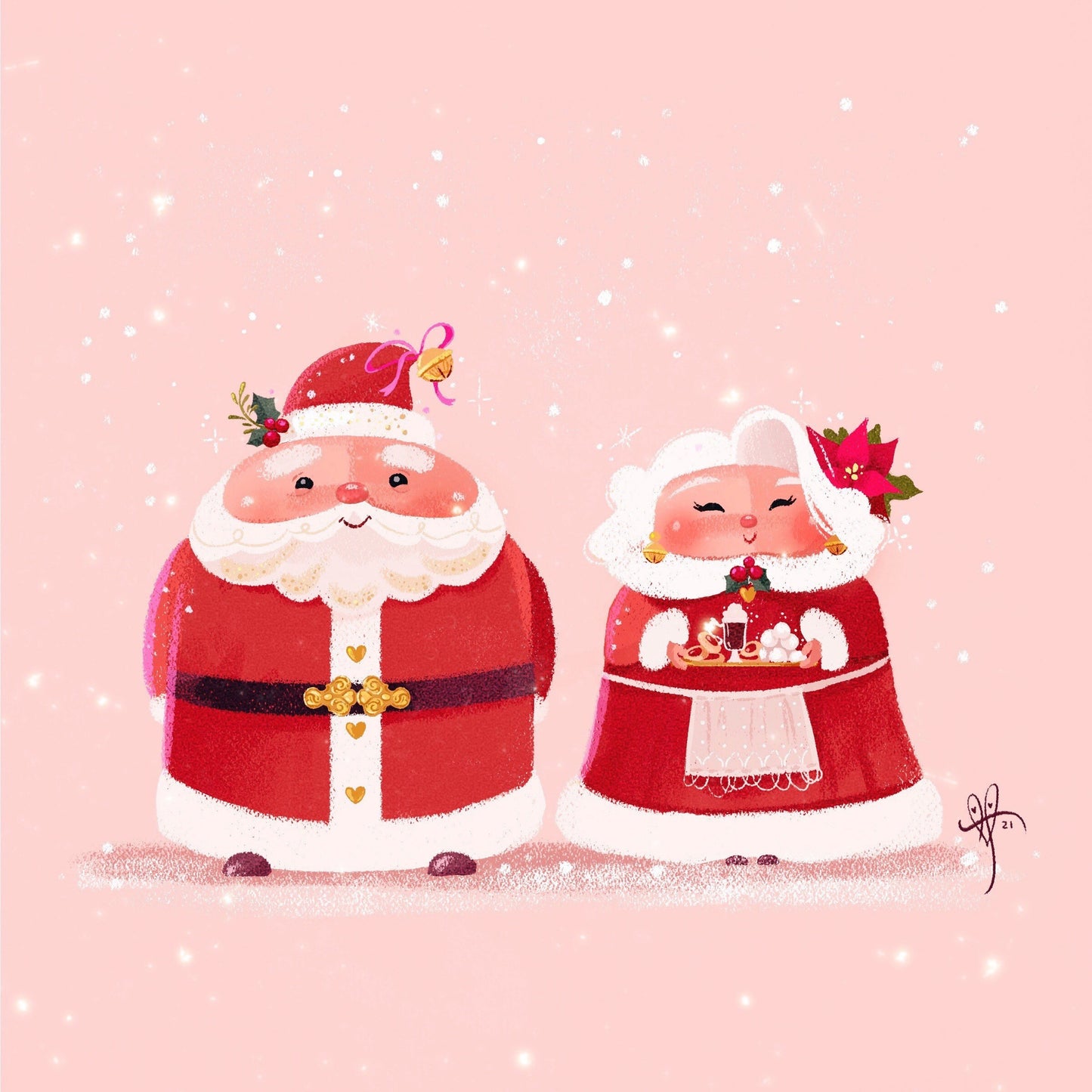 Mr. & Mrs. Claus fine art print