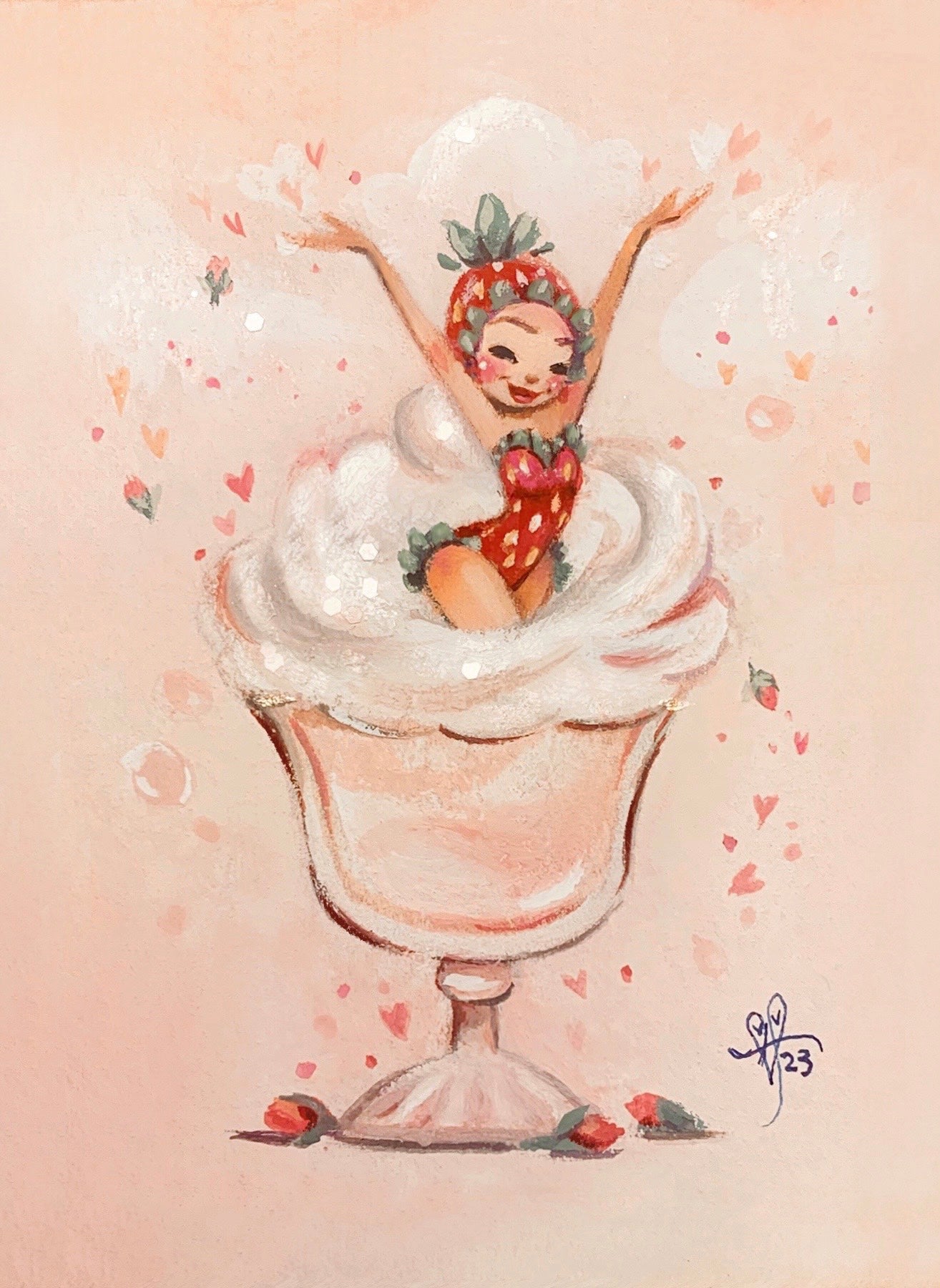 Strawberry and Cream fine art print