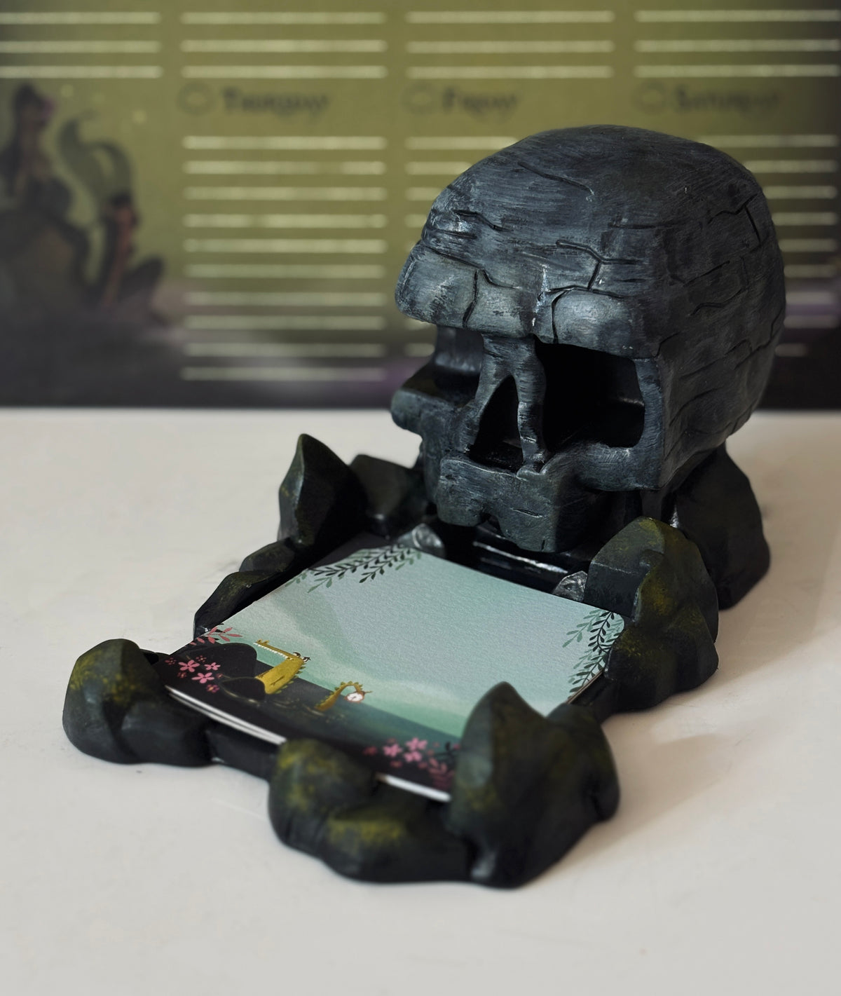 Skull Rock Sticky Note Holder 2