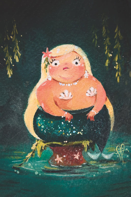 MerMay 'Botero' Mermaid fine art print