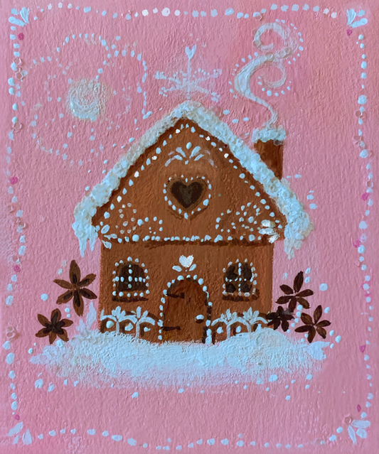 Limited Edition Gingerbread House mini art print