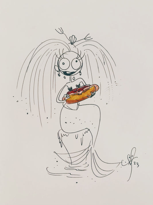 Mermie pen sketch Chili Dog #45