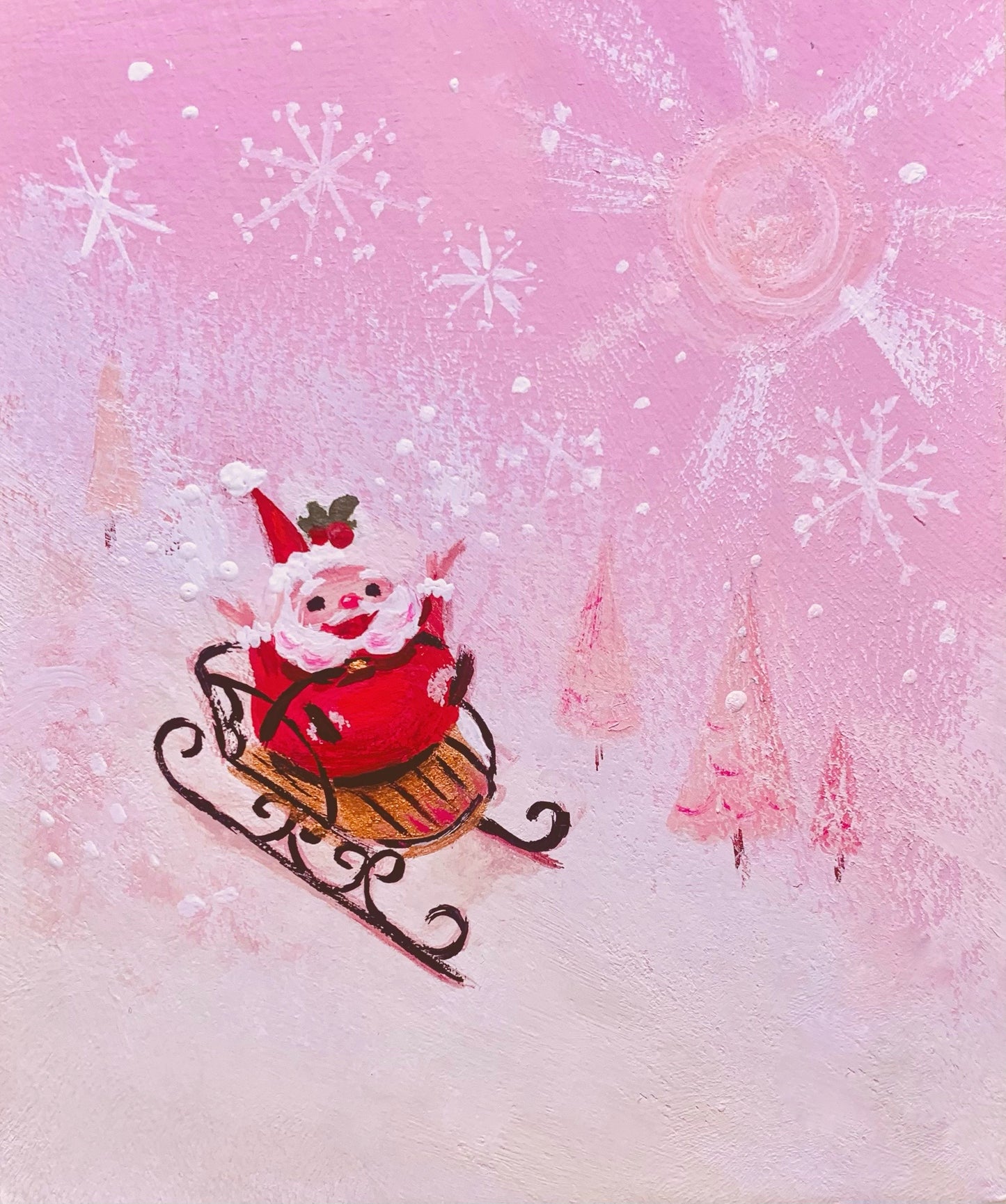 Limited Edition Santa’s Day Off mini art print