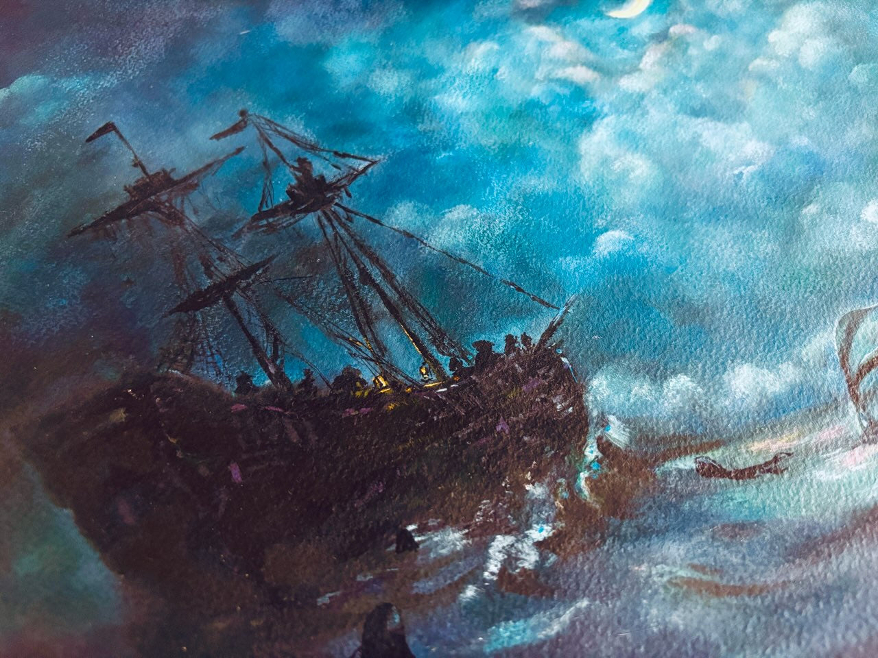 MerMay 2026 "Sea Shanty" original gouache painting