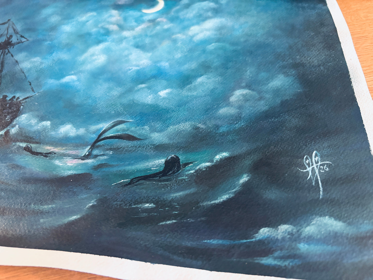 MerMay 2026 "Sea Shanty" original gouache painting