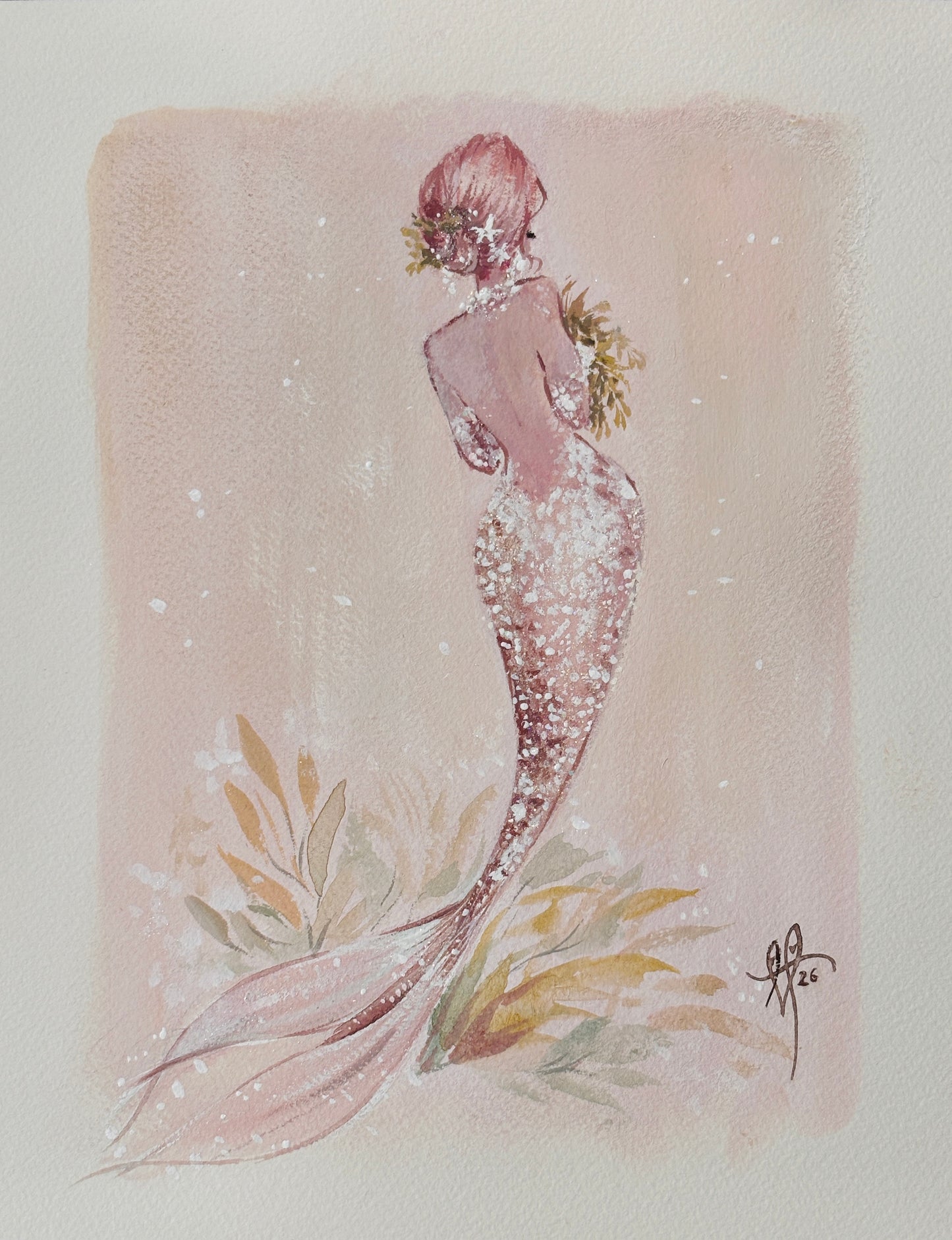 MerMay 2026 "Bride" original gouache painting