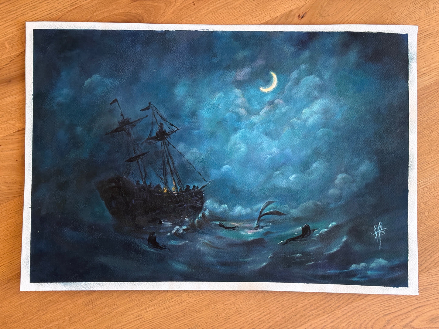 MerMay 2026 "Sea Shanty" original gouache painting