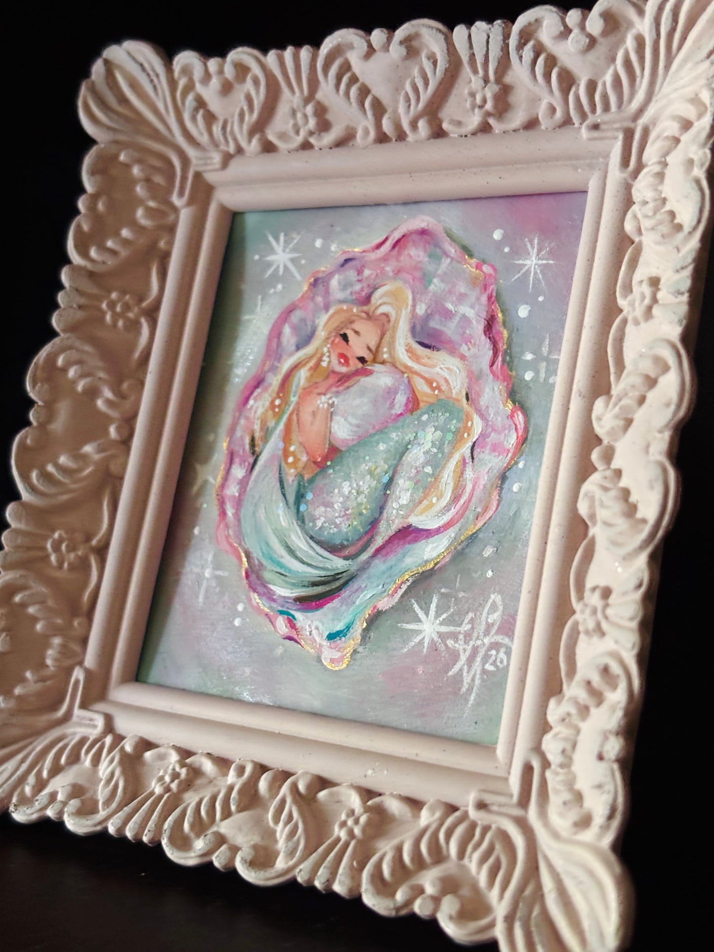MerMay 2026 "Iridescent" Mini original gouache painting