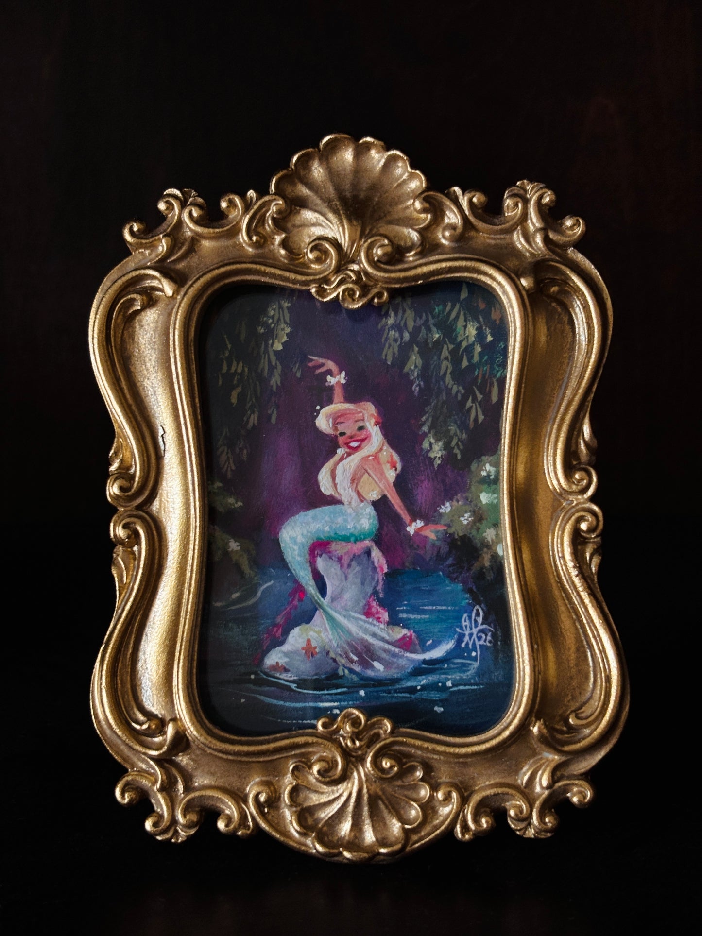 MerMay 2026 "Hello!" Mini original gouache painting