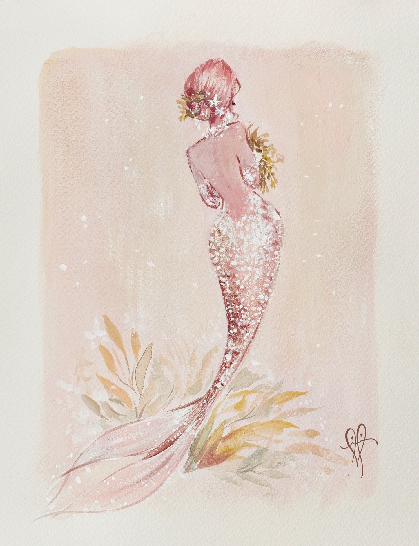 MerMay Pearl Mermaid fine art print