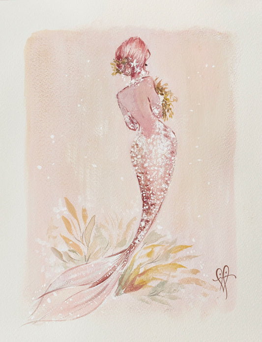 MerMay Pearl Mermaid fine art print