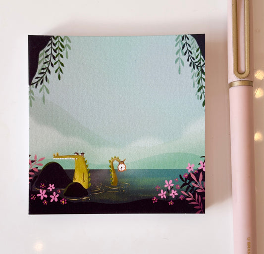 Tick tock croc post it notes