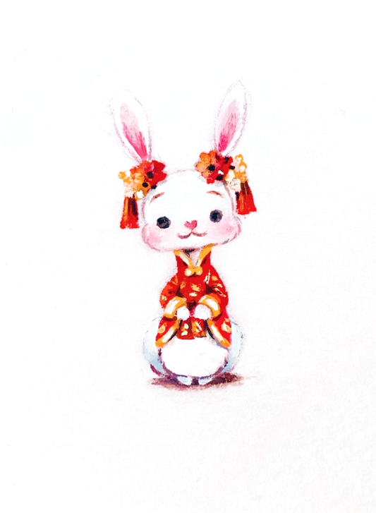 Mini White Rabbit fine art print