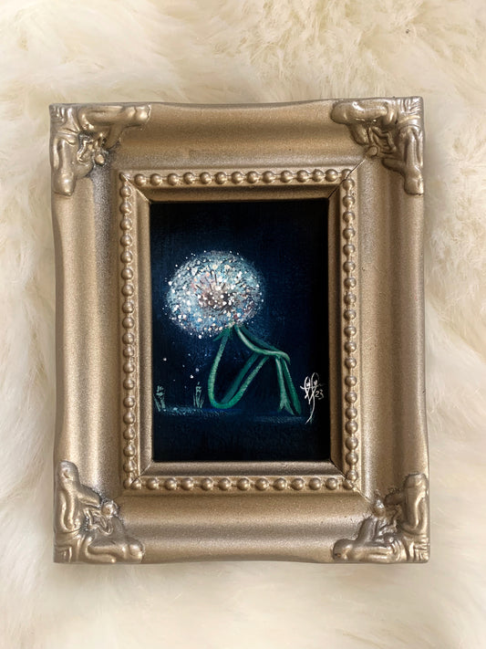 Wishful Thinking 12 gouache mini painting